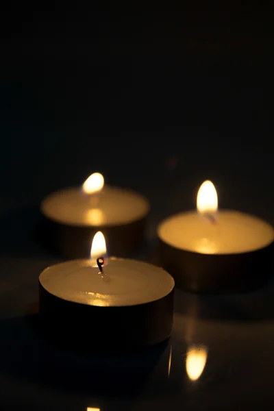 Group of burning candles — Stock Photo, Image