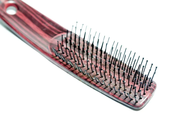 Haarbürste mit Haarausfall — Stockfoto