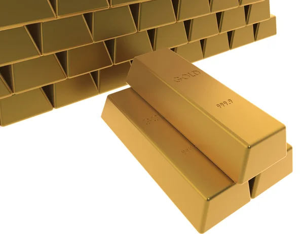 Gold bars 3d — Stock Photo, Image