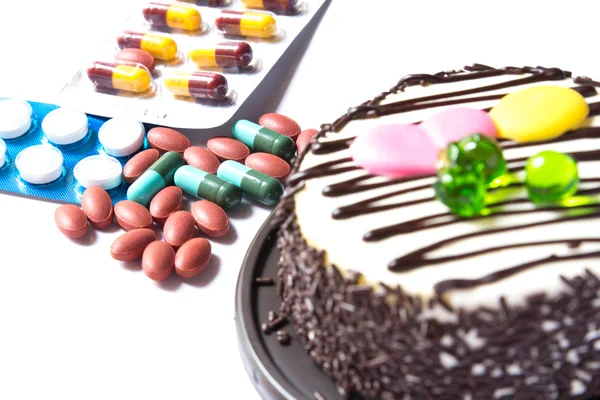 ケーキと医学 — ストック写真