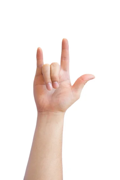 Lingua dei segni mano — Foto Stock