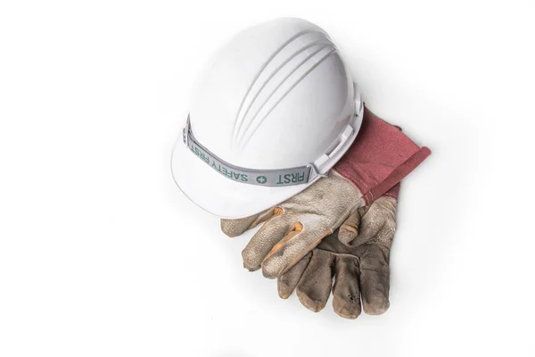 Безпечний шолом і рукавички — стокове фото