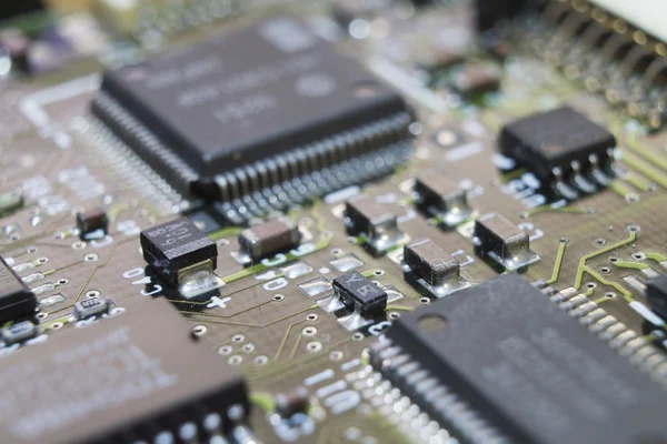 Chip de circuito eletrônico a bordo — Fotografia de Stock