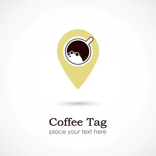 Vector Coffee Tag — Stock Vector