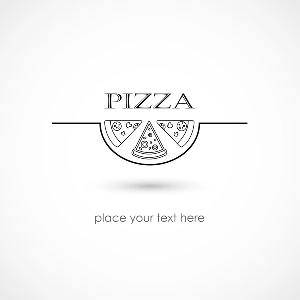 Векторная иллюстрация символа пиццы — стоковый вектор