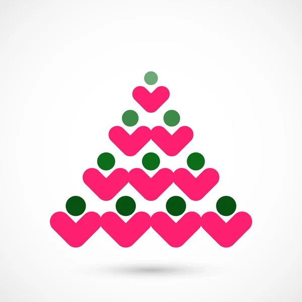 Árbol de Navidad Social — Vector de stock