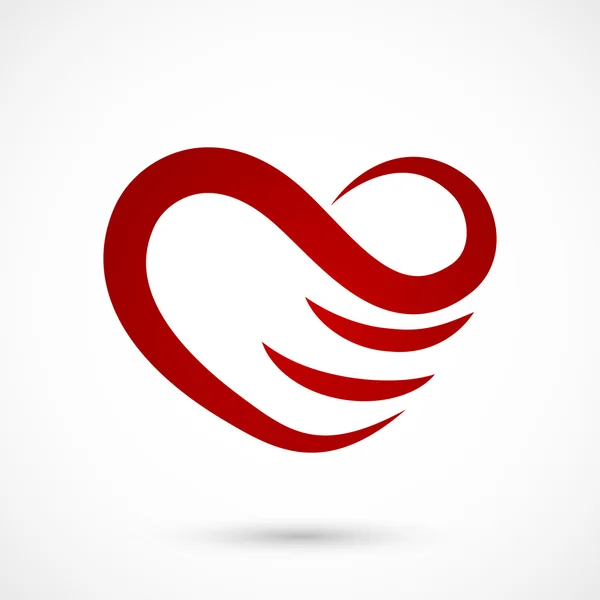 Curl серця — стоковий вектор