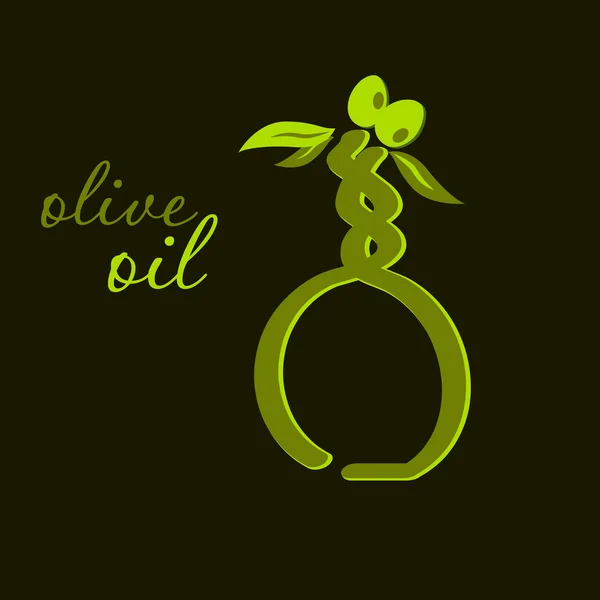 Huile d'olive illustration — Image vectorielle