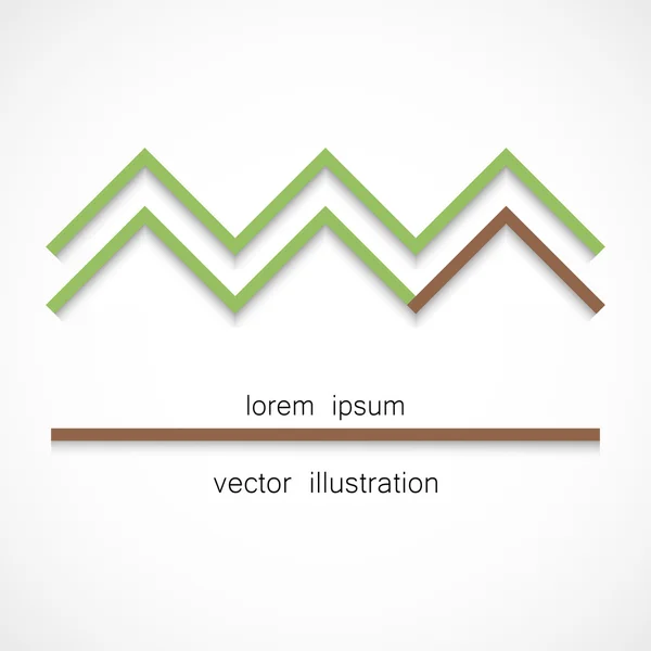 Minimalistisk skog och hus illustration — Stock vektor