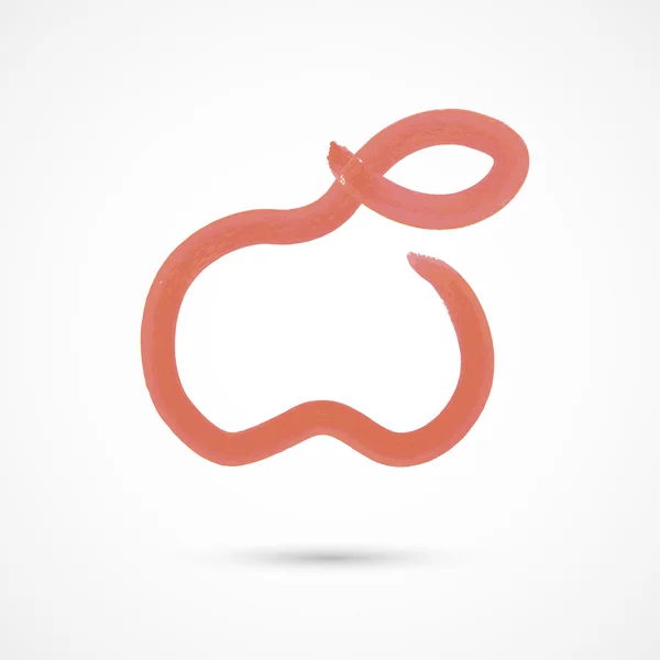 Acuarela roja Apple — Archivo Imágenes Vectoriales