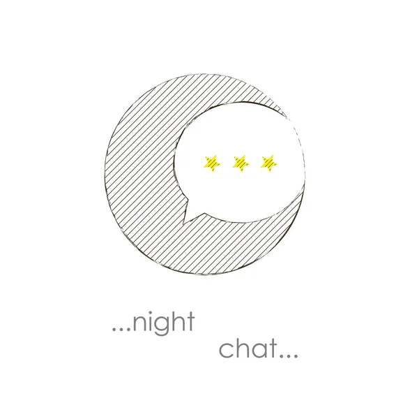 Night chat vector bubble — Stock Vector