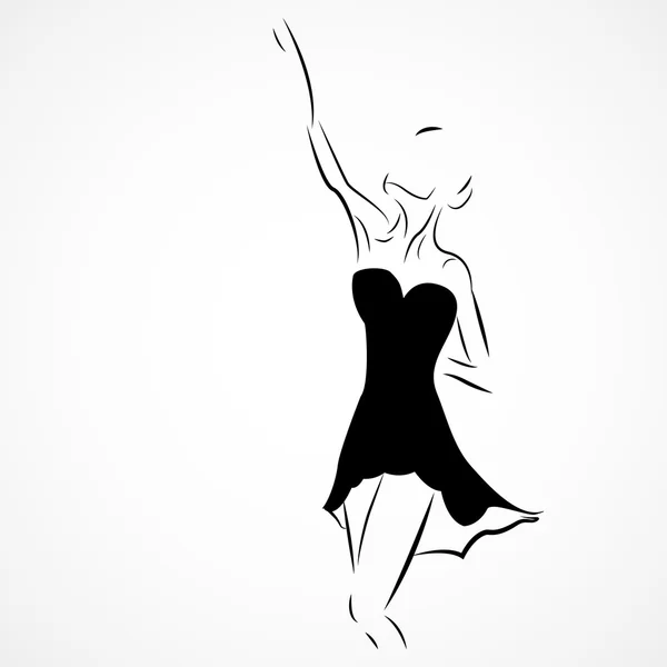 Ballerina di danza classica — Vettoriale Stock