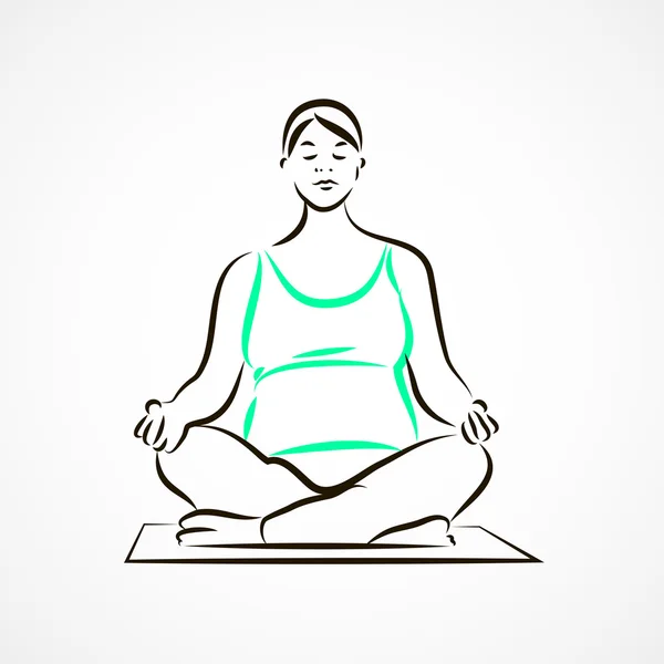 Lotus pose — Stockvector