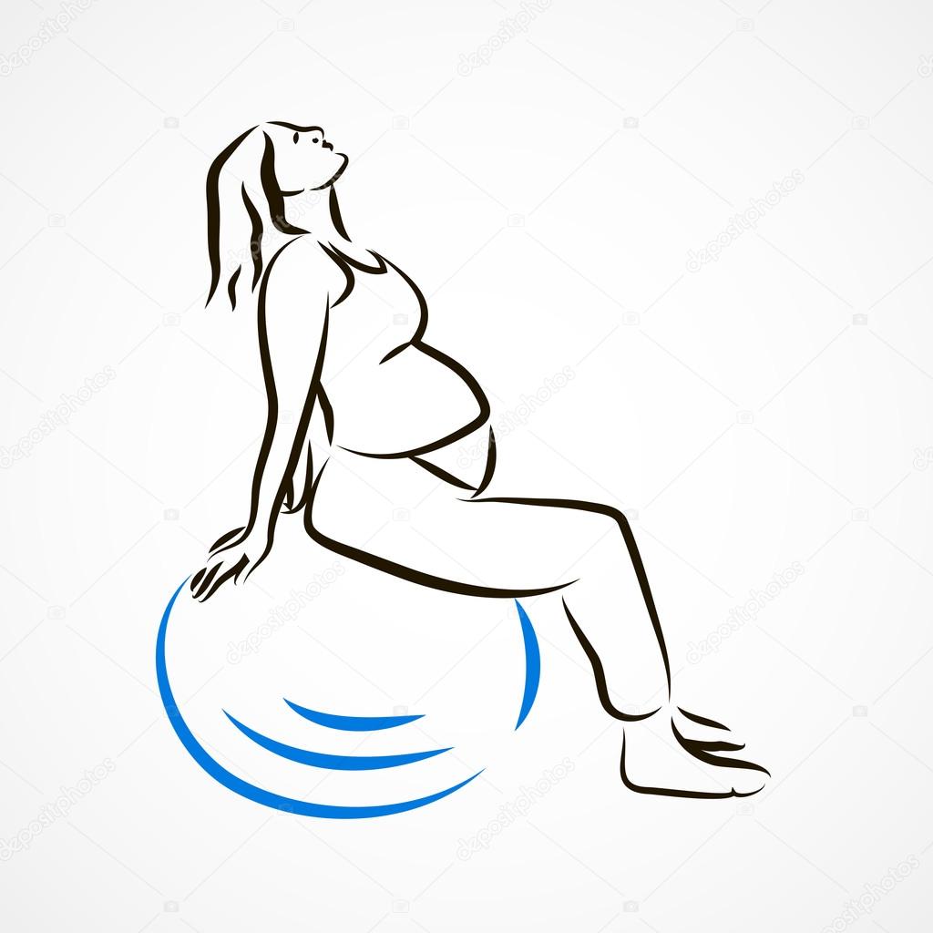 Vectores e ilustraciones de Fitball embarazo para descargar gratis