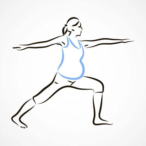 Warrior pose — Stockvector