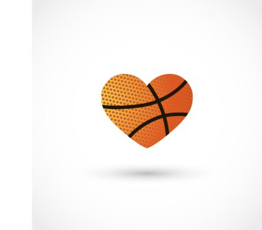 Vektör basketbol kalp