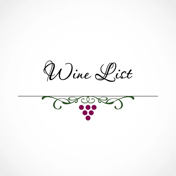 Lista de vinos vector — Archivo Imágenes Vectoriales