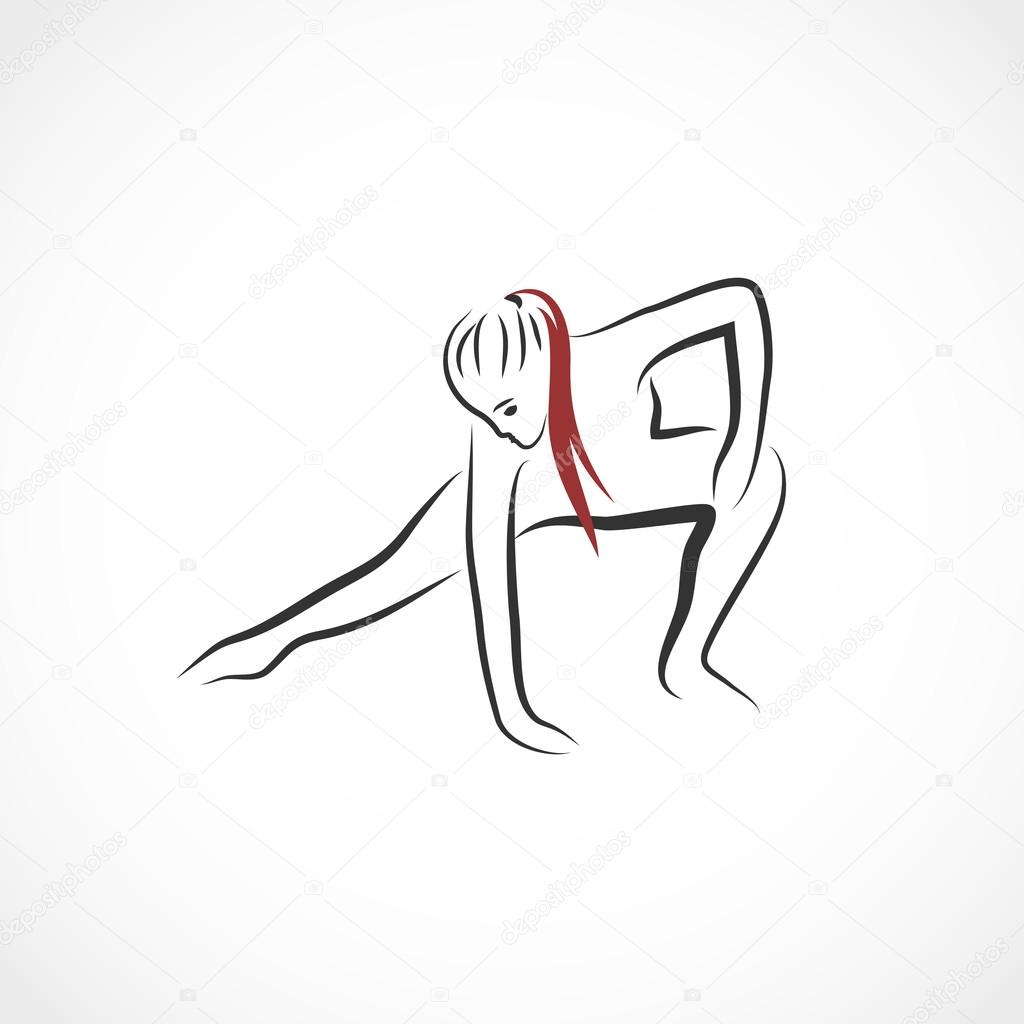 Vector Stretching girl