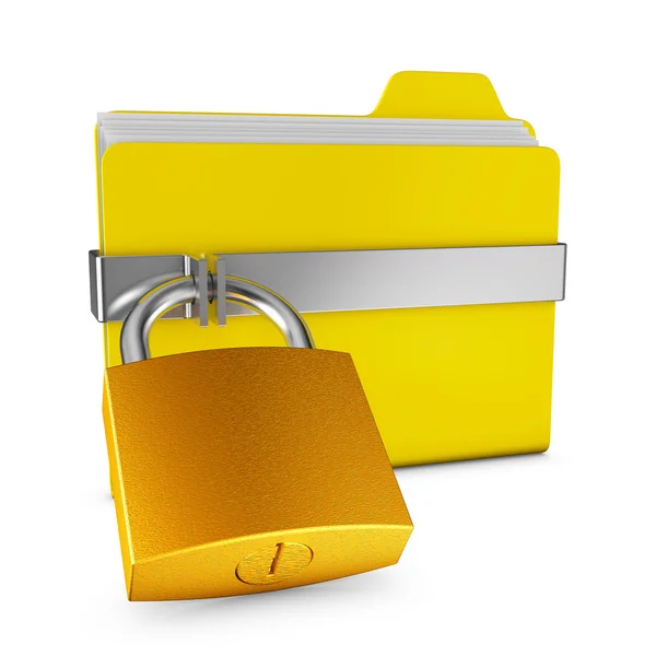 Folder and  lock — Stock Photo, Image