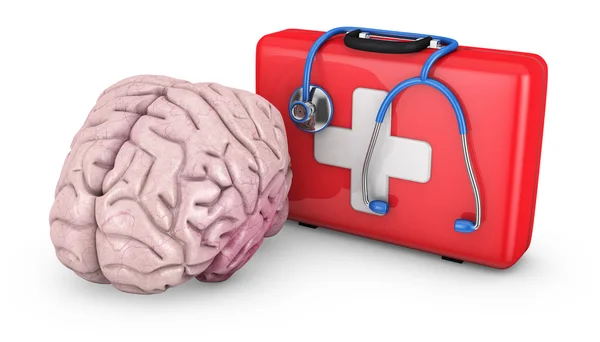 Brain and  suitcase — Stock Photo, Image