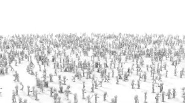 Metin formundaki bir grup insan kitlendi. 3d oluşturma