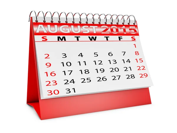 Calendário para agosto — Fotografia de Stock