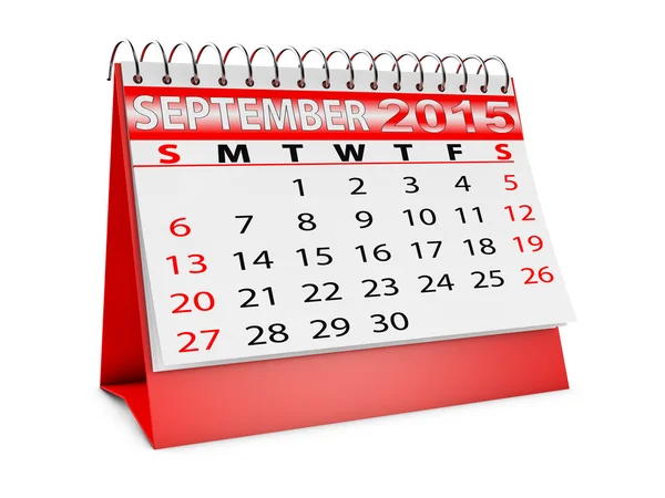 Kalender für September — Stockfoto