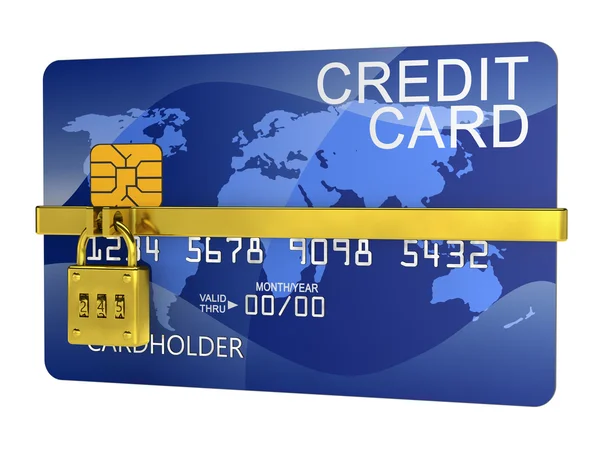 Bloquear cartão de crédito — Fotografia de Stock