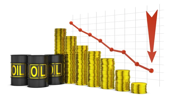 Barriles y gráfico — Foto de Stock