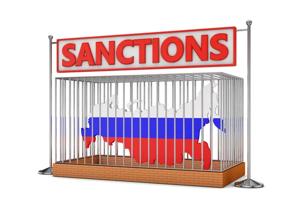 Ryssland i en cell — Stockfoto