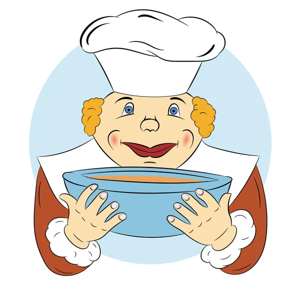 Cheerful cook — Stock Vector