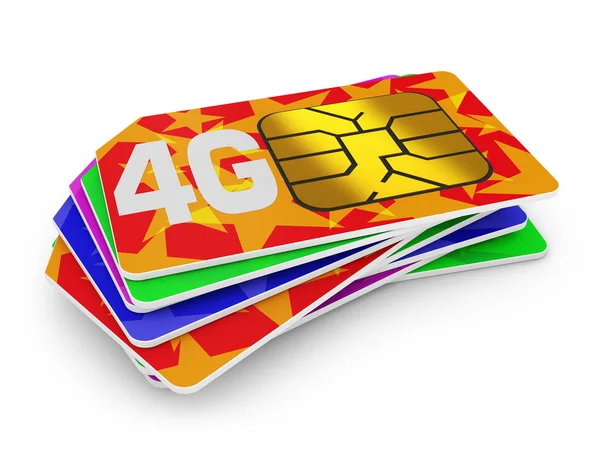 4g SIM-kaarten — Stockfoto