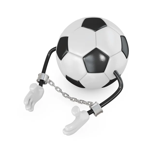 Ball in handcuffs — Stock Photo, Image