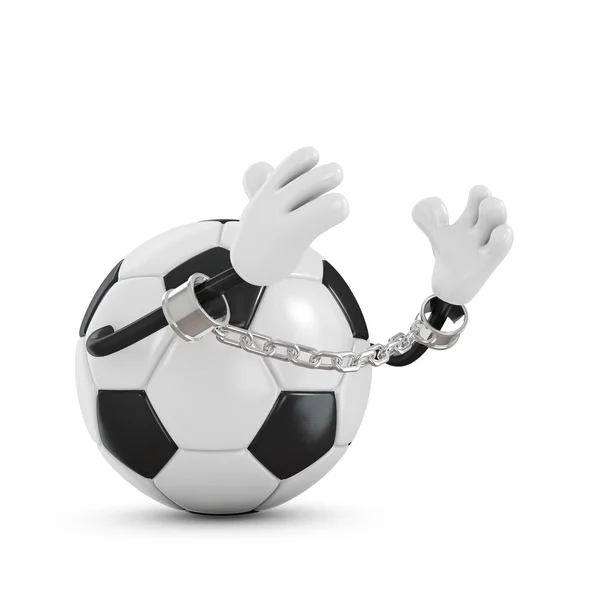 Ball in handcuffs — Stock Photo, Image