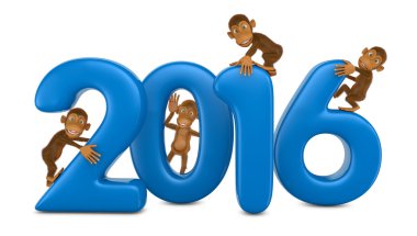 Four funny monkeys