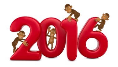 Four funny monkeys