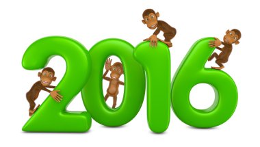 Four funny monkeys