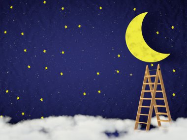 moon and the stars clipart
