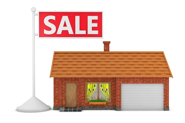 Cozy house and  sign — Stock Photo, Image