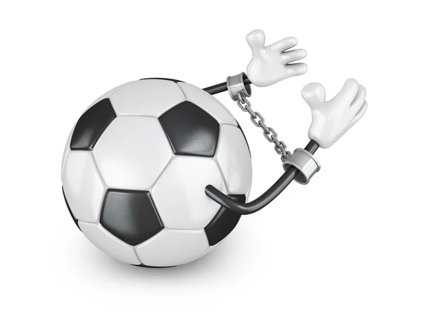 Ball in handcuffs — Stock Photo, Image
