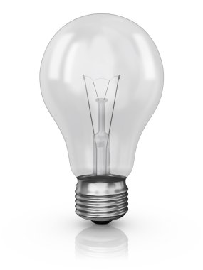 Beyaz arkaplanda lamba