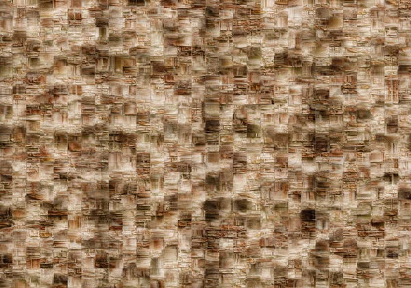 Kamenná Struktura Rozdělena Čtvercových Bloků Hnědých Tónech Stylizovaný Povrch — Stock fotografie