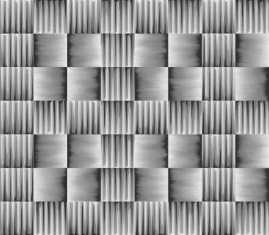 Renksiz geometrik desenli iki yapı tasarla