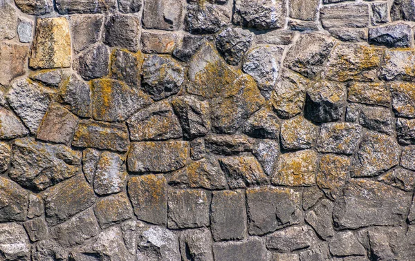 Brown Stone Texture Retro Style Big Stones Pattern Stone Wall — Stock Photo, Image