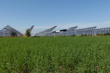 Agrivoltaik ya da agrofotovoltaik, hem güneş fotovoltaik gücü hem de tarım için aynı arazi alanını birlikte geliştirmektedir..