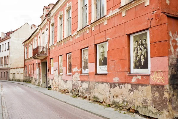 Vilnius ghetta památník. Obrázky z Vilniusu Židů v w — Stock fotografie