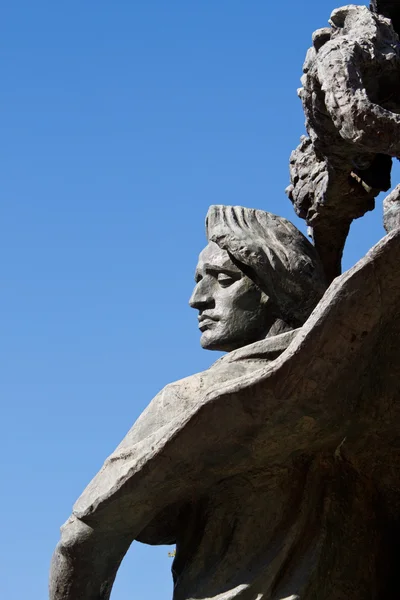 Close-up van Frederic Chopin-monument in Lazienki park, Warschau — Stockfoto