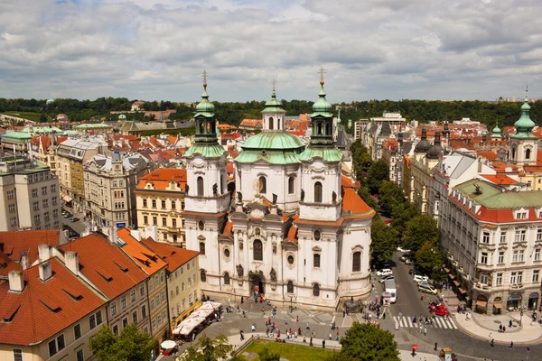Saint nicholas kathedraal in Praag. — Stockfoto
