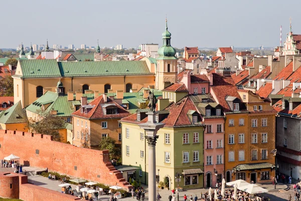 Coluna de Sigismundo na Praça do Castelo em Varsóvia — Fotografia de Stock