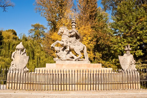 Statue of polish king Jan III Sobieski — Stock Photo, Image